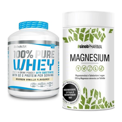 Basis-Set: BioTech 100% Pure Whey + Sinob Magnesium Citrat – alle enthaltenen Artikel