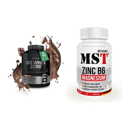 Basis-Set: BioTech Iso Whey Zero Black + MST Zinc + Magnesium + B6 60 – alle enthaltenen Artikel