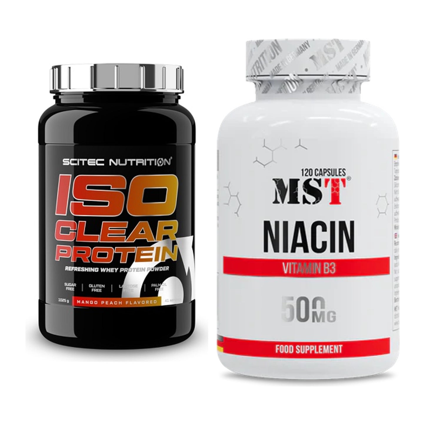 Basis-Set: Scitec IsoClear Protein + MST Niacin – alle enthaltenen Artikel