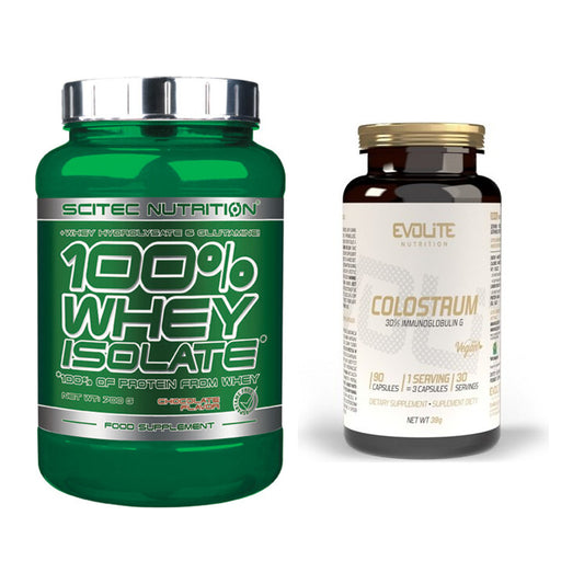 Basis-Set: Scitec Whey Isolate + Evolite Nutrition Colostrum 30% – alle enthaltenen Artikel
