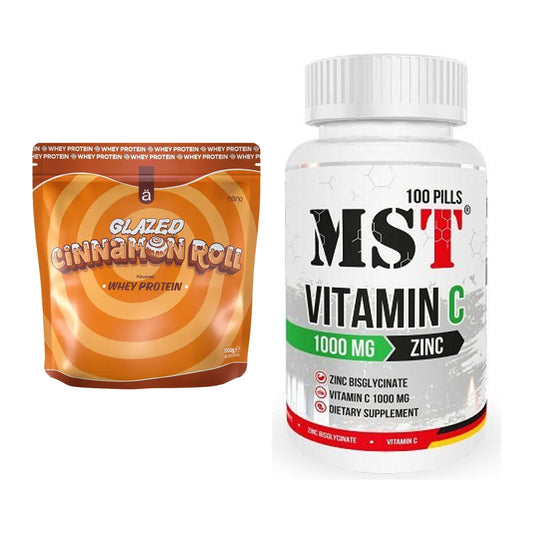 Basis-Set: Nanosupps Whey Protein + MST Vitamin C 1000 + Zinc 100 – alle enthaltenen Artikel