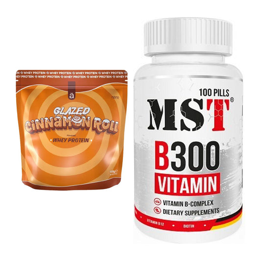 Basis-Set: Nanosupps Whey Protein + MST B300 B-Complex 100 Pills – alle enthaltenen Artikel