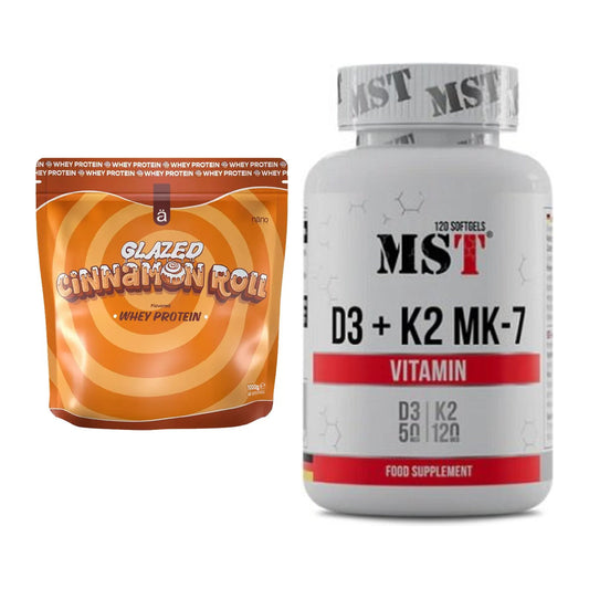 Basis-Set: Nanosupps Whey Protein + MST Vitamin D3 + K2 + MK-7 – alle enthaltenen Artikel