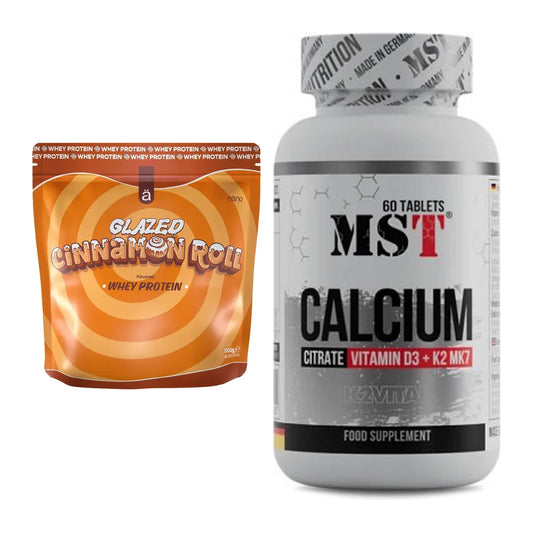 Basis-Set: Nanosupps Whey Protein + MST Calcium Citrate D3 + K2Vital – alle enthaltenen Artikel