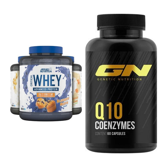 Basis-Set: Applied Nutrition Critical Whey + GN Q10 Health Line – alle enthaltenen Artikel