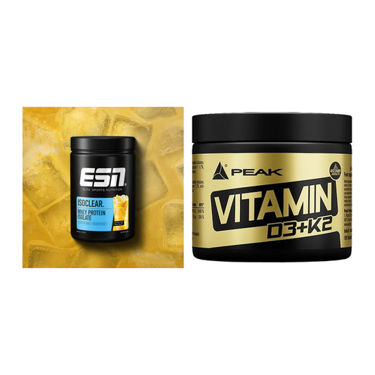 Basis-Set: ESN ISOCLEAR Whey Isolate + Peak Vitamin D3+K2 120 Tabl. – alle enthaltenen Artikel