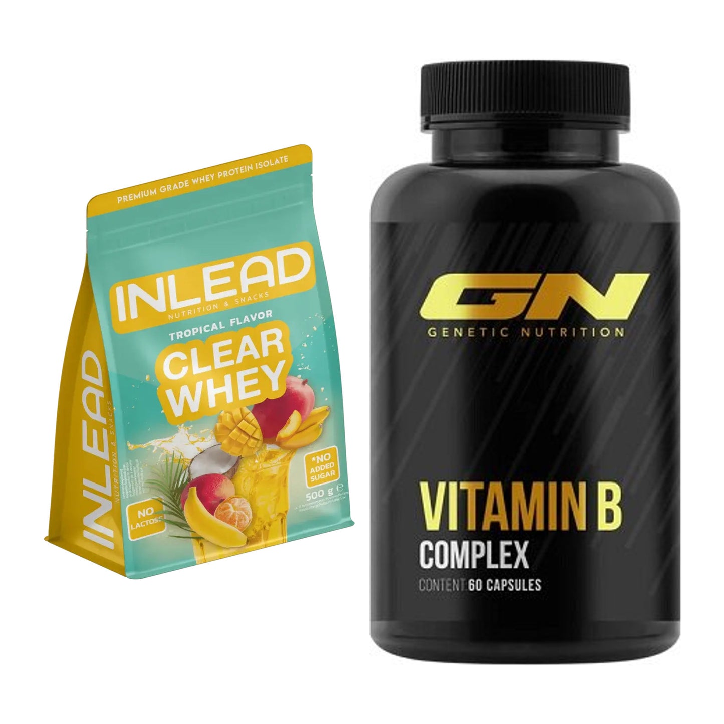 Basis-Set: INLEAD Clear Whey Isolate + GN Vitamin B-Complex – alle enthaltenen Artikel