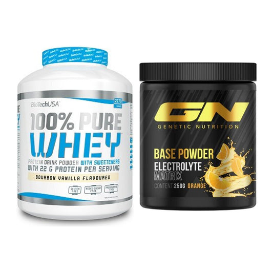 Basis-Set: BioTech 100% Pure Whey + GN Base Powder – alle enthaltenen Artikel