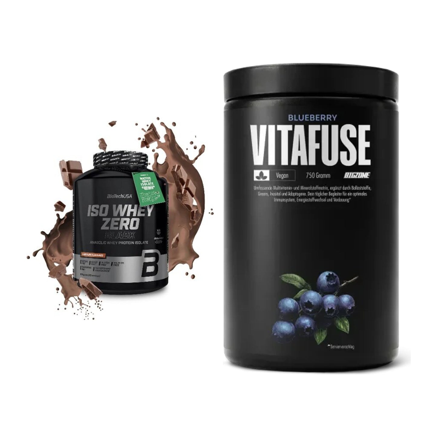 Basis-Set: BioTech Iso Whey Zero Black + Big Zone Vitafuse – alle enthaltenen Artikel