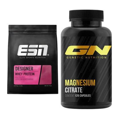 Basis-Set: ESN Designer Whey + GN Magnesium Citrate – alle enthaltenen Artikel