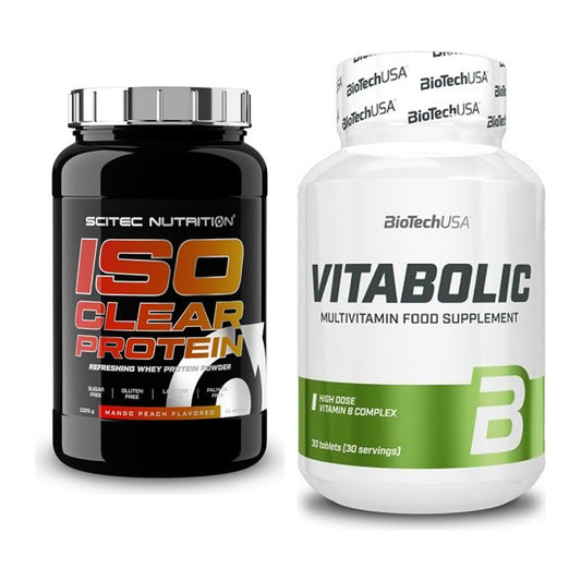 Basis-Set: Scitec IsoClear Protein + BioTech Vitabolic 30 Tabl. – alle enthaltenen Artikel