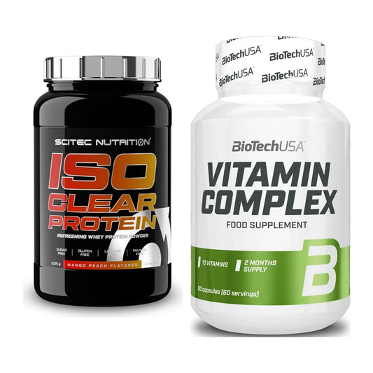 Basis-Set: Scitec IsoClear Protein + BioTech Vitamin Complex – alle enthaltenen Artikel