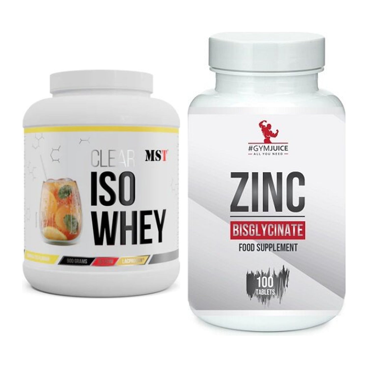 Basis-Set: MST Iso Clear + #GYMJUICE ZINC Bisglycinate – alle enthaltenen Artikel