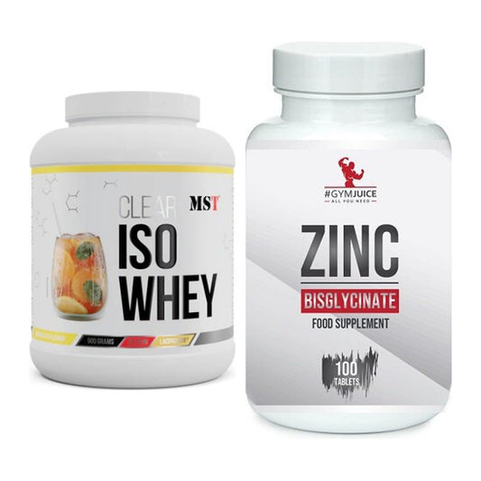 Conjunto básico: MST Iso Clear + #GYMJUICE ZINC Bisglicinato - todos los artículos incluidos