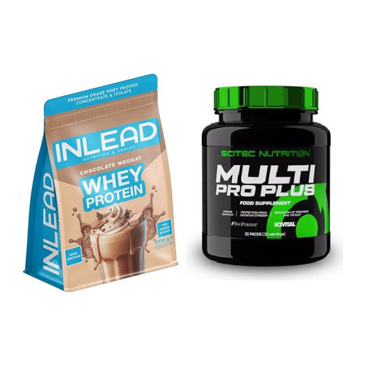 Basis-Set: INLEAD Whey Protein + Scitec Multi Pro Plus 30 Packs – alle enthaltenen Artikel