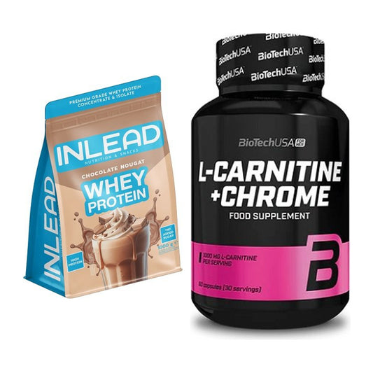 Základní sada: INLEAD Whey Protein + BioTech L-Carnitin + Chrome - všechny položky v ceně