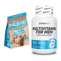 Basis-Set: INLEAD Whey Protein + BioTech Multivitamin for Men 60 – alle enthaltenen Artikel
