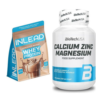 Basis-Set: INLEAD Whey Protein + BioTech Calcium Zinc Magnesium 100 – alle enthaltenen Artikel