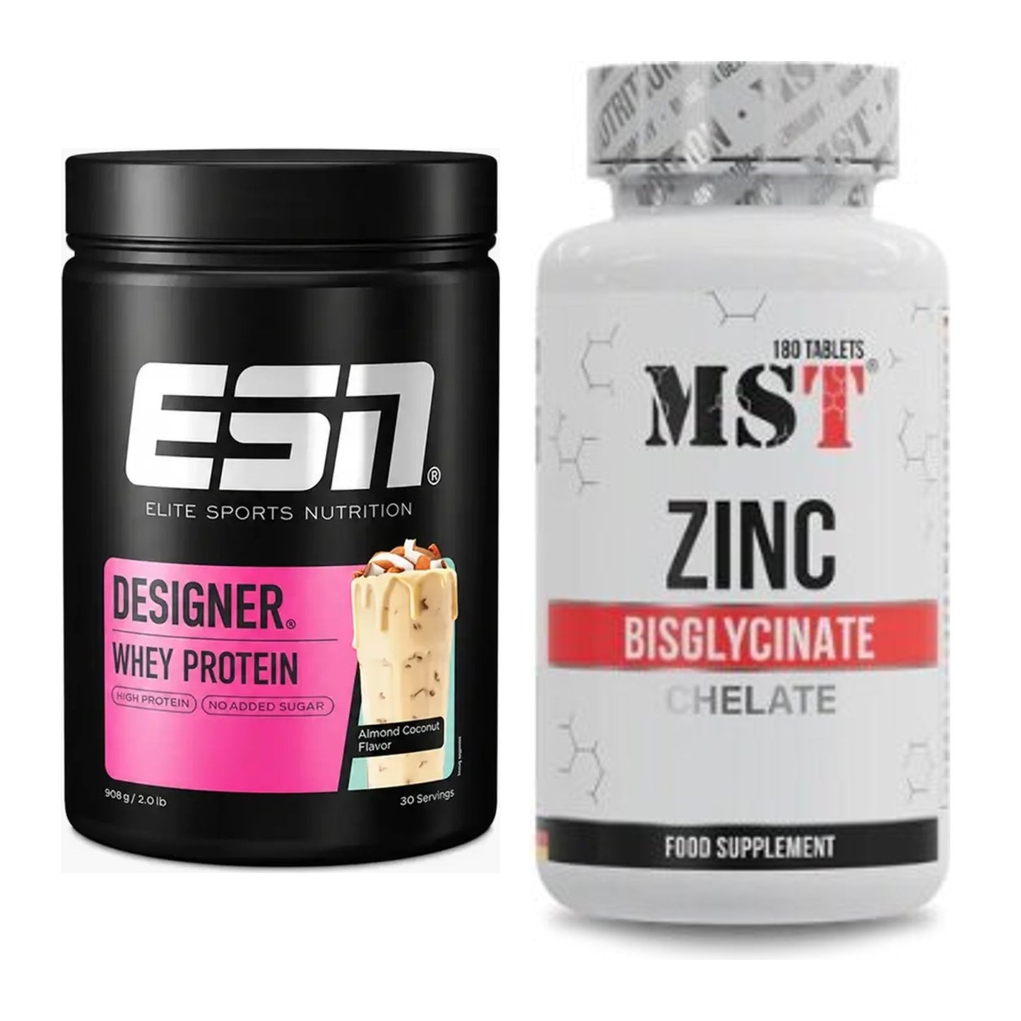 Basis-Set: ESN Designer Whey + MST Zinc Chelate Bisglycinate – alle enthaltenen Artikel
