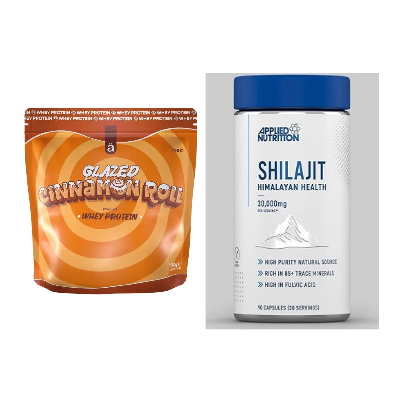 Basis-Set: Nanosupps Whey Protein + Applied Nutrition Shilajit – alle enthaltenen Artikel