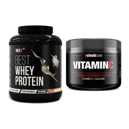 Basis-Set: MST Best Whey Protein + Sinob Vitamin C Calcium Ascorbate – alle enthaltenen Artikel