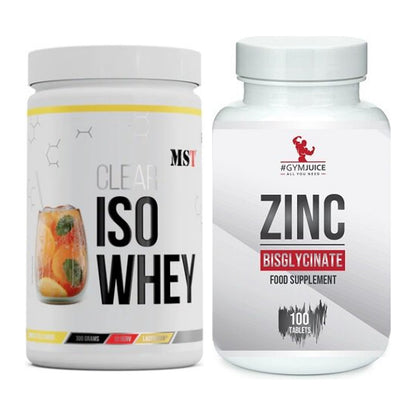 Basis-Set: MST Iso Clear + #GYMJUICE ZINC Bisglycinate – alle enthaltenen Artikel