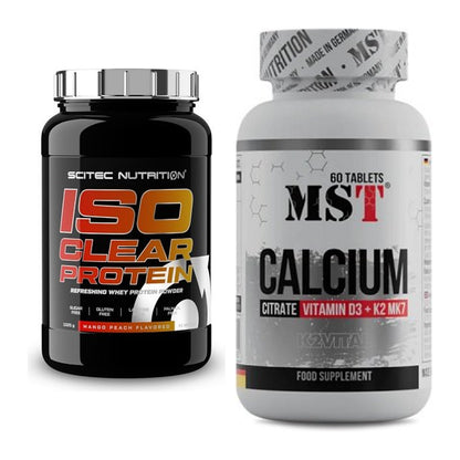 Basis-Set: Scitec IsoClear Protein + MST Calcium Citrate D3 + K2Vital – alle enthaltenen Artikel