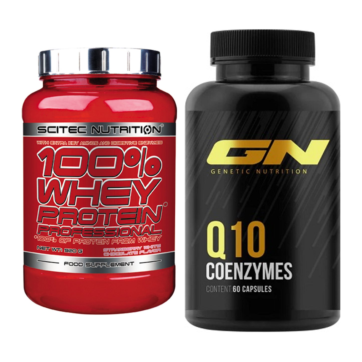 Basis-Set: Scitec 100% Whey Professional + GN Q10 Health Line – alle enthaltenen Artikel