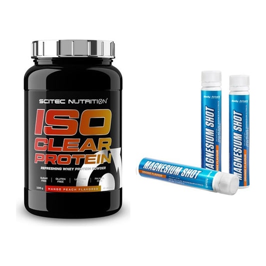 Basis-Set: Scitec IsoClear Protein + Body Attack Magnesium Shots – alle enthaltenen Artikel