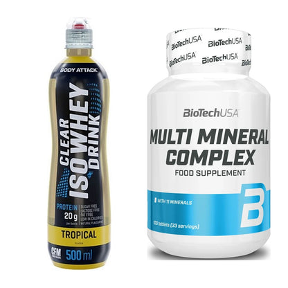 Basis-Set: Body Attack Clear Iso Whey + BioTech Multi Mineral – alle enthaltenen Artikel