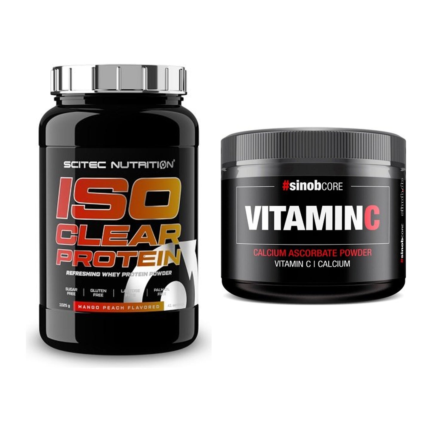 Basis-Set: Scitec IsoClear Protein + Sinob Vitamin C Calcium Ascorbate – alle enthaltenen Artikel