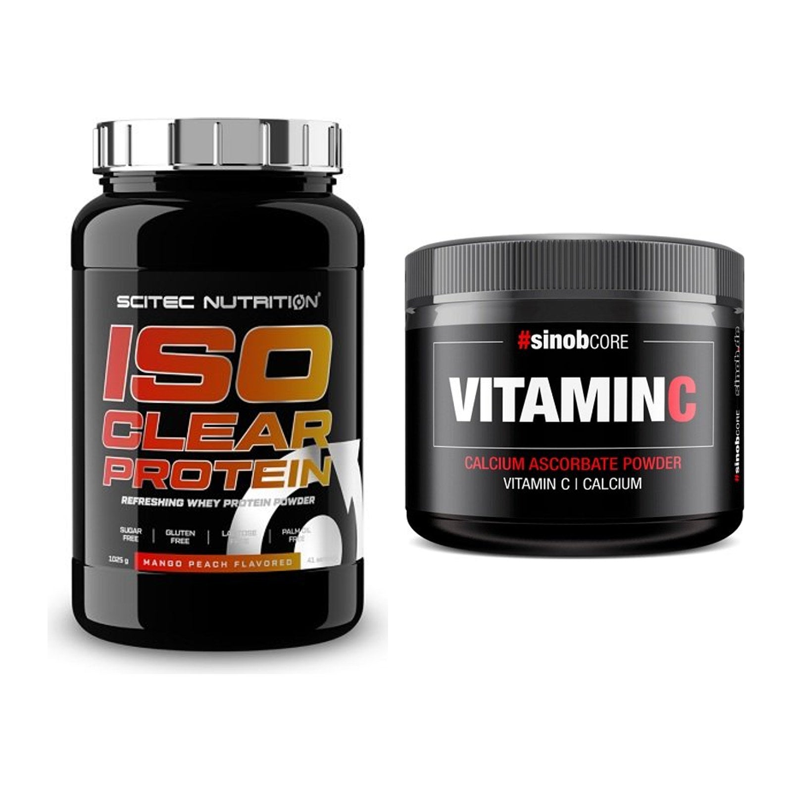 Basis-Set: Scitec IsoClear Protein + Sinob Vitamin C Calcium Ascorbate – alle enthaltenen Artikel