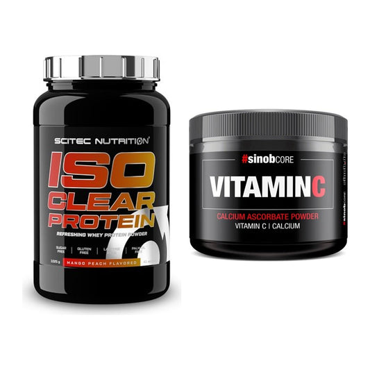 Basis-Set: Scitec IsoClear Protein + Sinob Vitamin C Calcium Ascorbate – alle enthaltenen Artikel