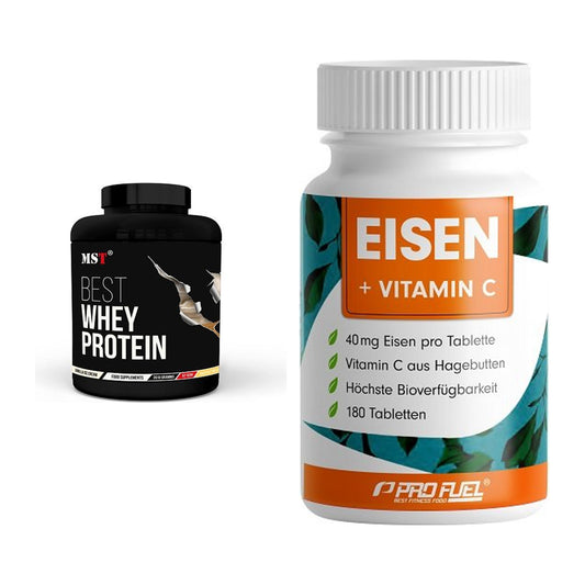 Basis-Set: MST Best Whey Protein + ProFuel EISEN + nat. Vitamin C – alle enthaltenen Artikel