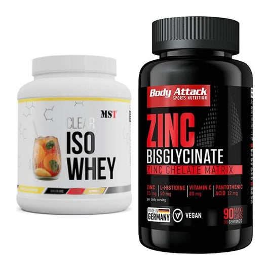 Basis-Set: MST Iso Clear + Body Attack Zink Bisglycinate – alle enthaltenen Artikel