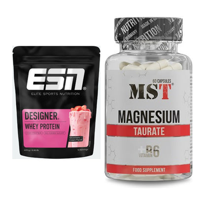 Basis-Set: ESN Designer Whey + MST Magnesium Taurat – alle enthaltenen Artikel