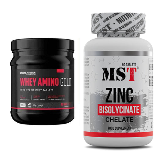 Basis-Set: Body Attack Whey Amino Gold + MST Zinc Chelate Bisglycinate – alle enthaltenen Artikel