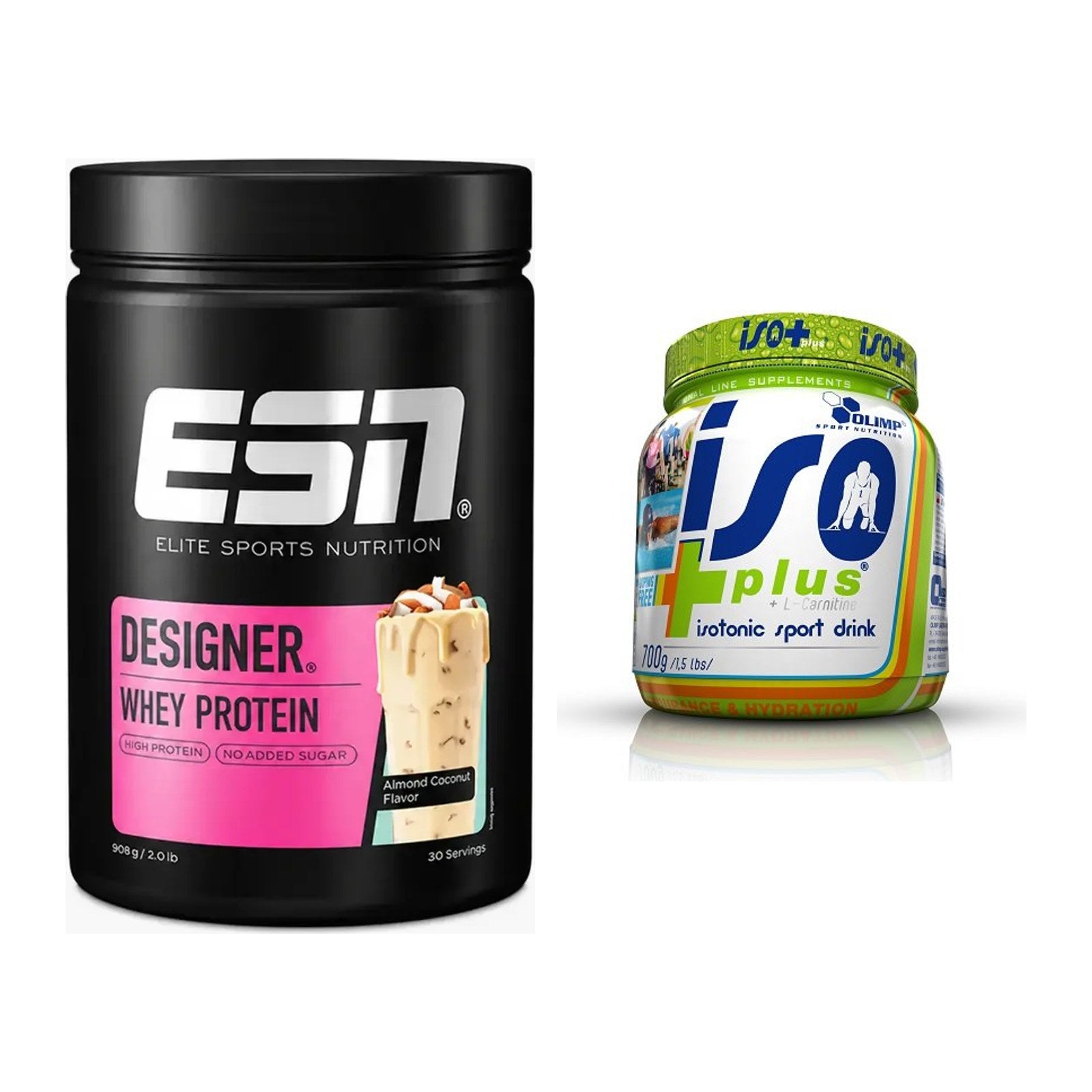 Basis-Set: ESN Designer Whey + Olimp Iso Plus – alle enthaltenen Artikel