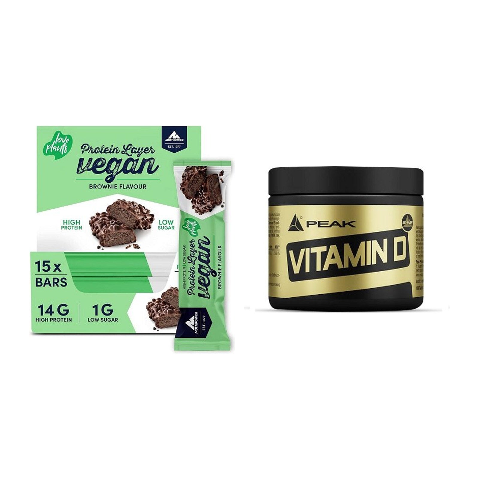 Basis-Set: Multipower Vegan Protein + Peak Vitamin D 180 Tabl. – alle enthaltenen Artikel