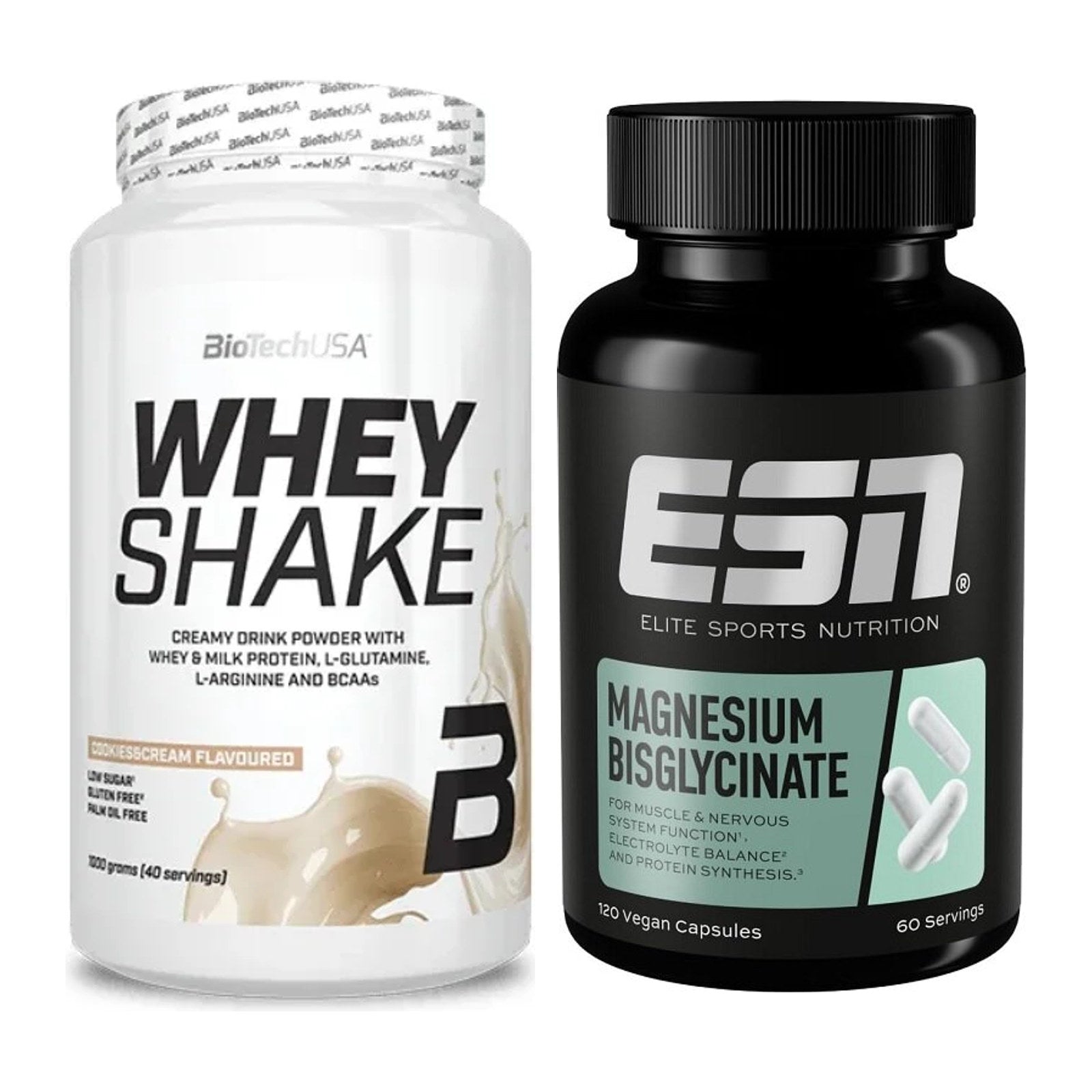 Basis-Set: BioTech Whey Shake + ESN Magnesium Bisglycinat – alle enthaltenen Artikel