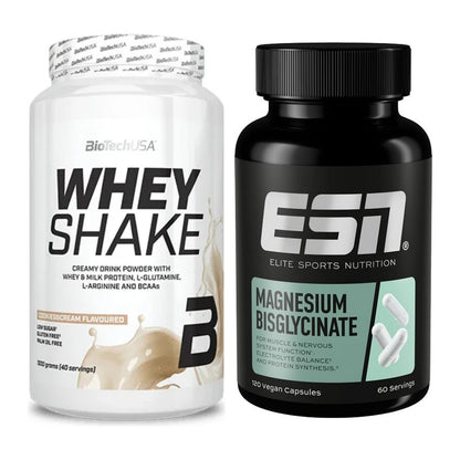 Basis-Set: BioTech Whey Shake + ESN Magnesium Bisglycinat – alle enthaltenen Artikel