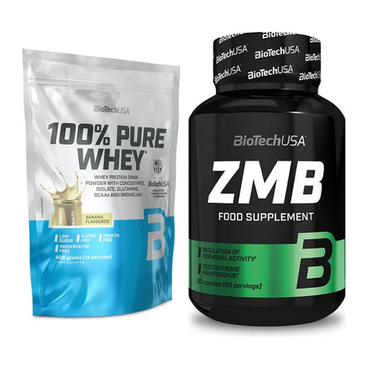 Basis-Set: BioTech 100% Pure Whey + BioTech ZMB – alle enthaltenen Artikel