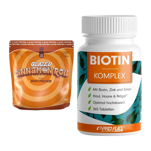 Basis-Set: Nanosupps Whey Protein + ProFuel BIOTIN Komplex – alle enthaltenen Artikel