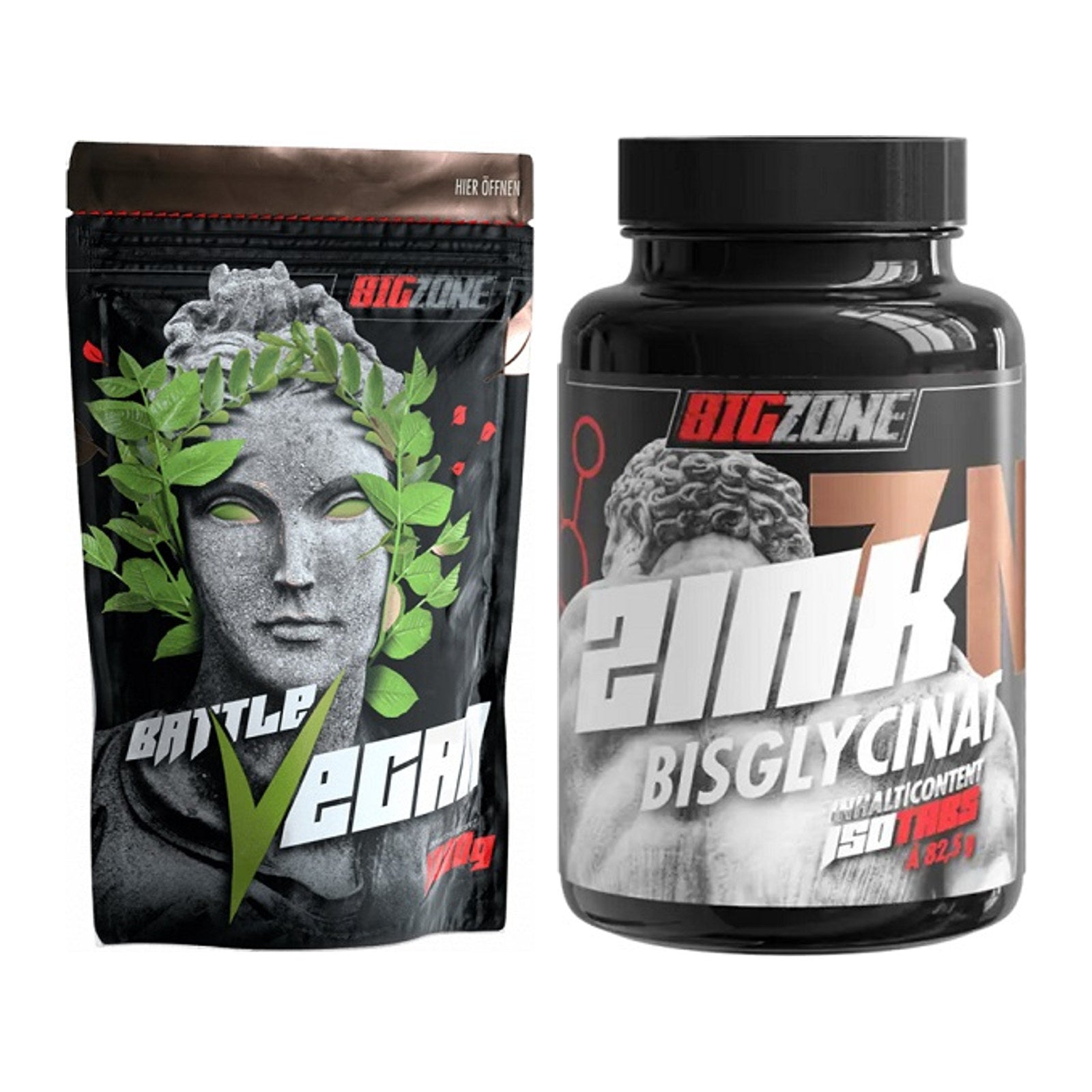 Basis-Set: Big Zone Battle Vegan + Big Zone Zink Bisglycinat – alle enthaltenen Artikel