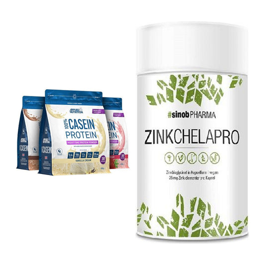 Basis-Set: Applied Nutrition 100% Casein + Sinob Zink Chelapro – alle enthaltenen Artikel