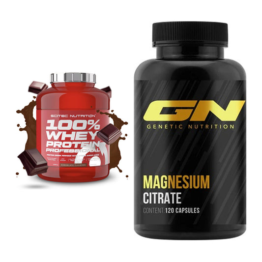 Basis-Set: Scitec 100% Whey Professional + GN Magnesium Citrate – alle enthaltenen Artikel