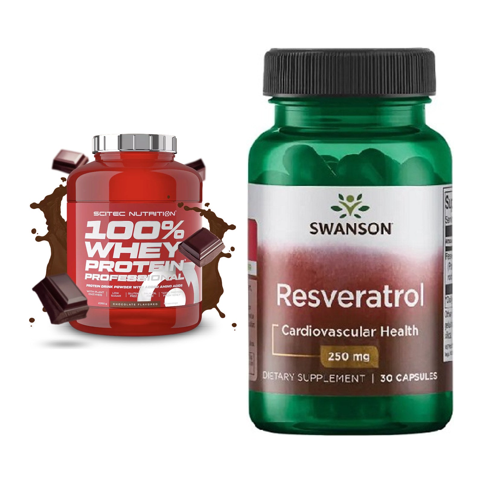 Basis-Set: Scitec 100% Whey Professional + Swanson Resveratrol – alle enthaltenen Artikel