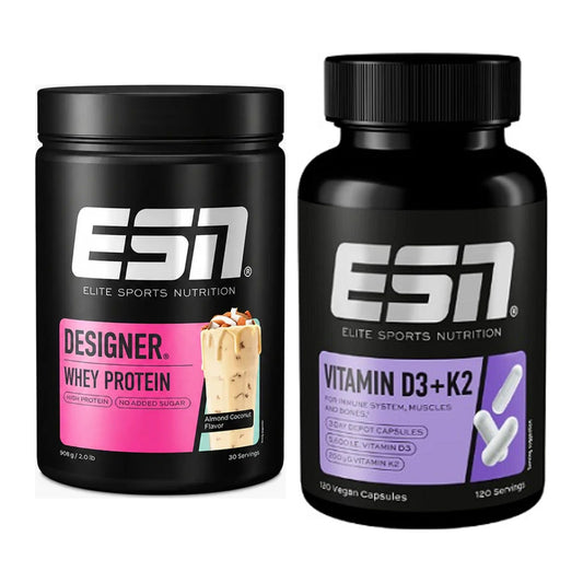 Basis-Set: ESN Designer Whey + ESN Vitamin D3 + K2 – alle enthaltenen Artikel