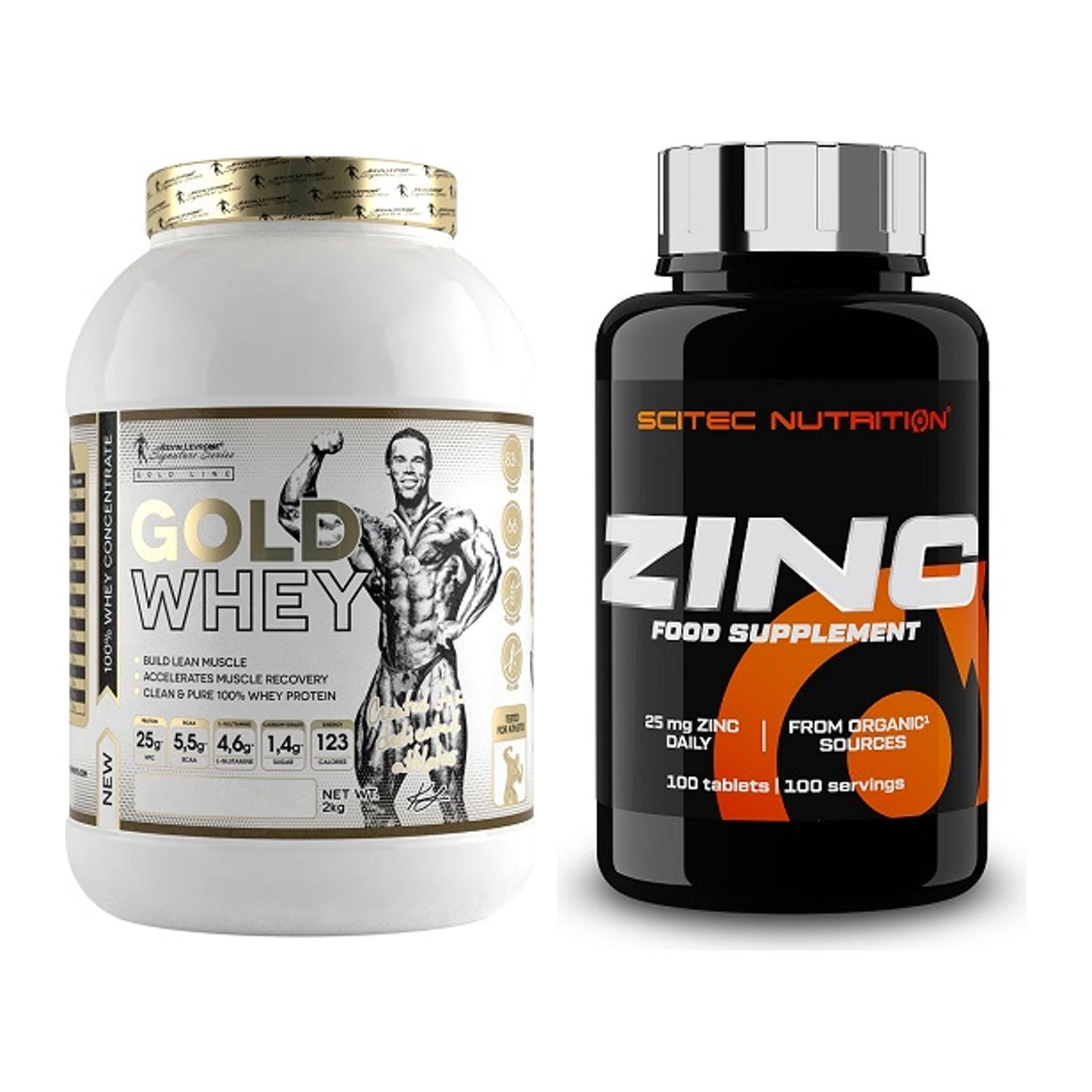 Basis-Set: Kevin Levrone Gold Whey + Scitec Zinc – alle enthaltenen Artikel