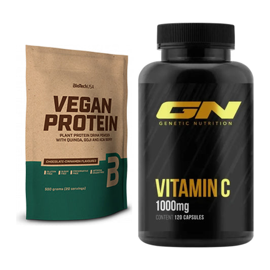 Basis-Set: BioTech Vegan Protein + GN Vitamin C Health Line – alle enthaltenen Artikel